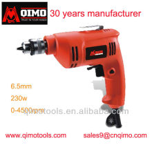 Furadeira elétrica portátil 6.5mm 230w 0-4500rpm yongkang qimo